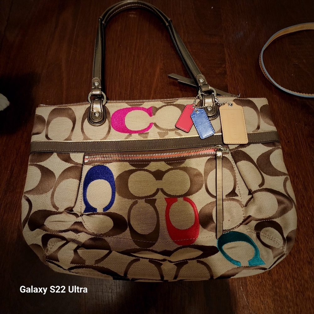 Coach Multicolor Signature Shoulder Bag